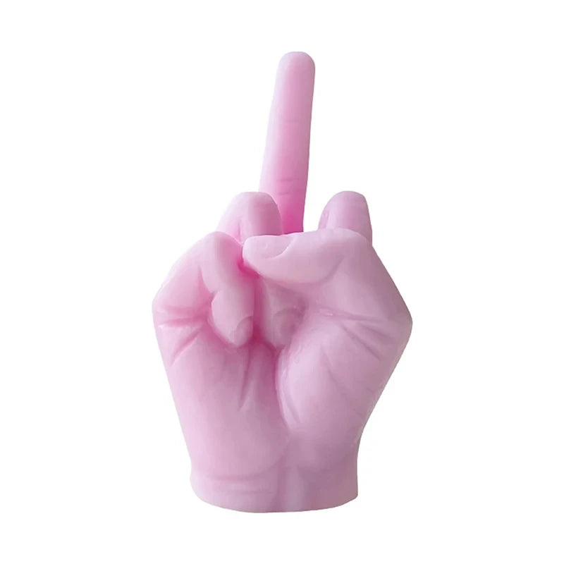 Middle Finger Gesture Candle