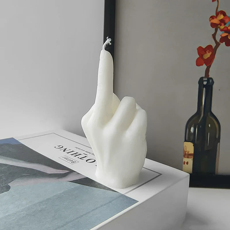 Middle Finger Gesture Candle