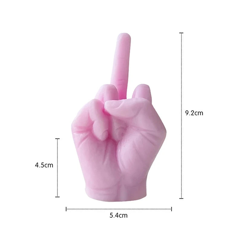 Middle Finger Gesture Candle
