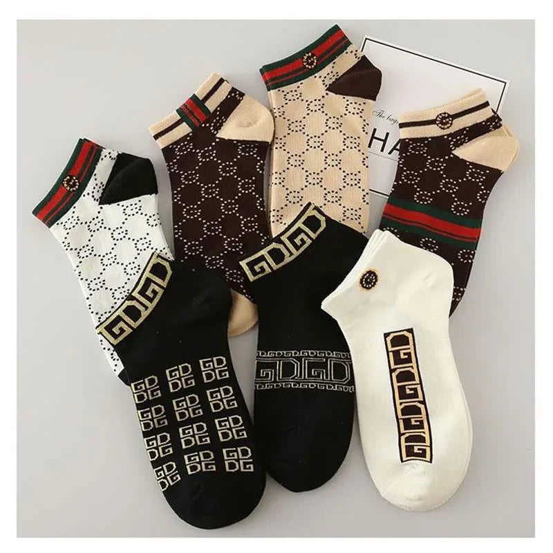 Geometric Pattern Low-Cut Ankle Socks