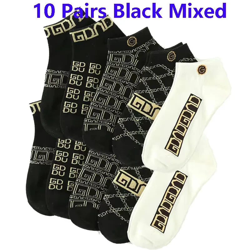 Geometric Pattern Low-Cut Ankle Socks