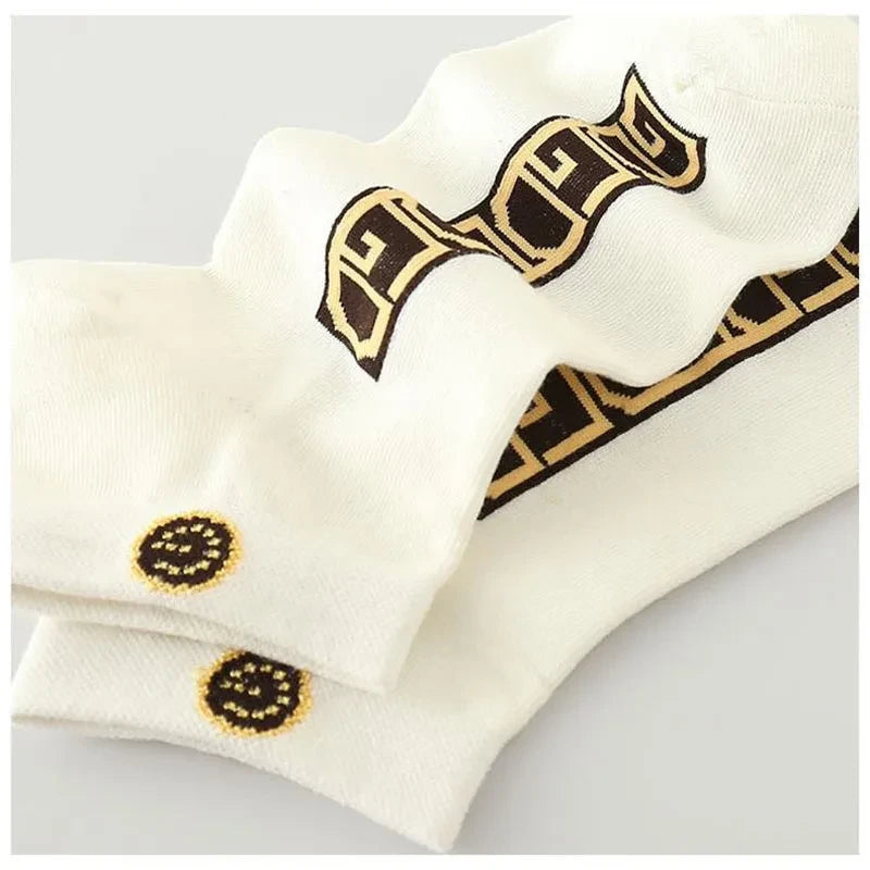 Geometric Pattern Low-Cut Ankle Socks