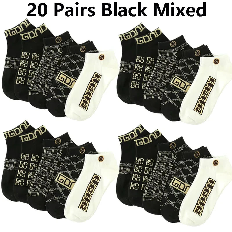 Geometric Pattern Low-Cut Ankle Socks