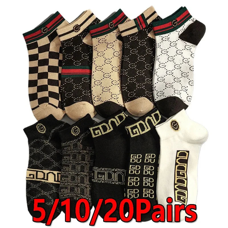 Geometric Pattern Low-Cut Ankle Socks